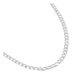 Cadena Plata Ley .925 Cubana Diamantada 45 cm para Hombre - Imagen 3