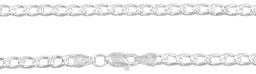 Cadena Plata Ley .925 Cubana Diamantada 45 cm para Hombre - Imagen 4