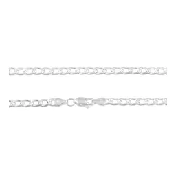 Cadena Plata Ley .925 Cubana Diamantada 45 cm para Hombre - Imagen 5