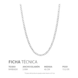 Cadena Plata Ley .925 Cubana Diamantada 45 cm para Hombre - Imagen 6