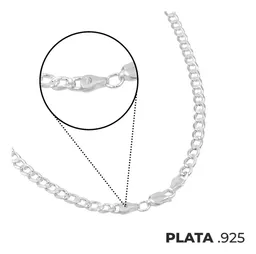 Cadena Plata Ley .925 Cubana Diamantada 45 cm para Hombre - Imagen 7