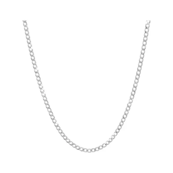 Cadena Plata Ley .925 Cubana Diamantada 55cm Unisex - Imagen 1