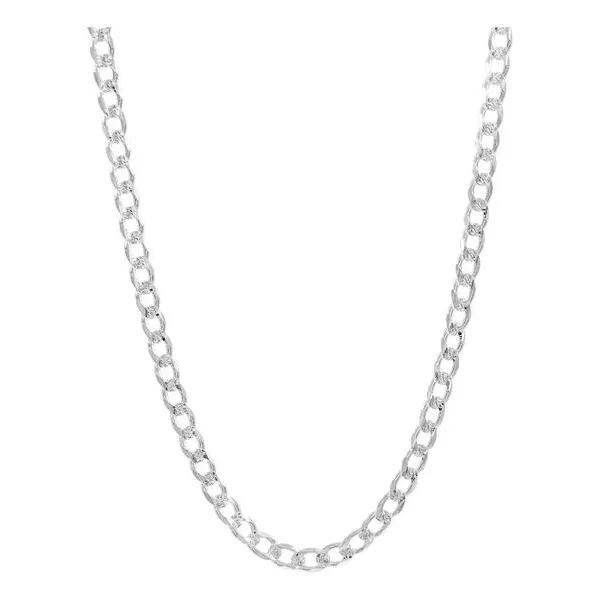 Cadena Plata Ley .925 Cubana Diamantada para Hombre 70cm - Imagen 1