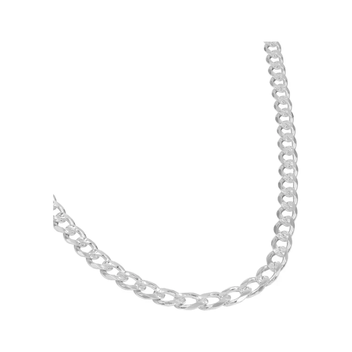 Cadena Plata Ley .925 Cubana Diamantada para Hombre 70cm - Imagen 2