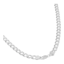 Cadena Plata Ley .925 Cubana Diamantada para Hombre 70cm - Imagen 3
