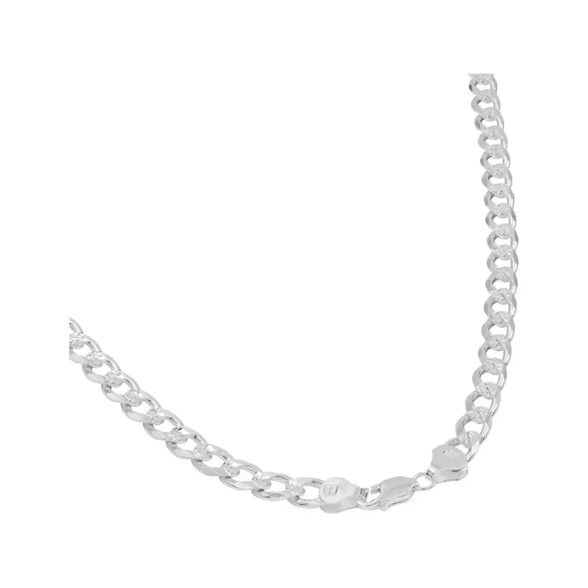 Cadena Plata Ley .925 Cubana Diamantada para Hombre 70cm - Imagen 3
