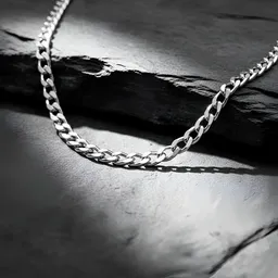 Cadena Plata Ley .925 Cubana Diamantada para Hombre 70cm - Imagen 6