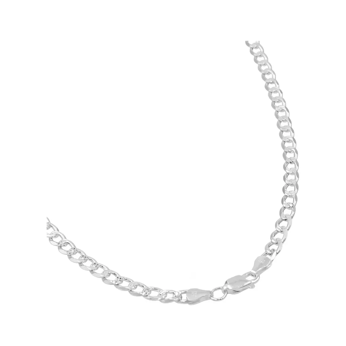 Cadena Plata Ley 925 Cubana Diamantada para Hombre de 60cm - Imagen 2