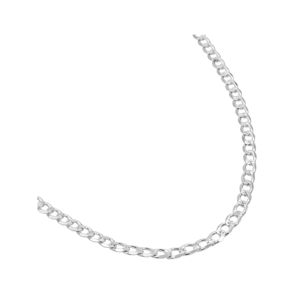 Cadena Plata Ley 925 Cubana Diamantada para Hombre de 60cm - Imagen 3