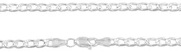 Cadena Plata Ley 925 Cubana Diamantada para Hombre de 60cm - Imagen 4