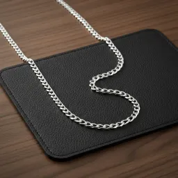 Cadena Plata Ley 925 Cubana Diamantada para Hombre de 60cm - Imagen 5