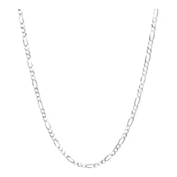 Cadena Plata Ley 925 Figaro 3x1 Diamantada 50cm Unisex - Imagen 1