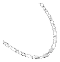 Cadena Plata Ley .925 Figaro 3x1 Diamantada 60cm para Hombre - Imagen 3