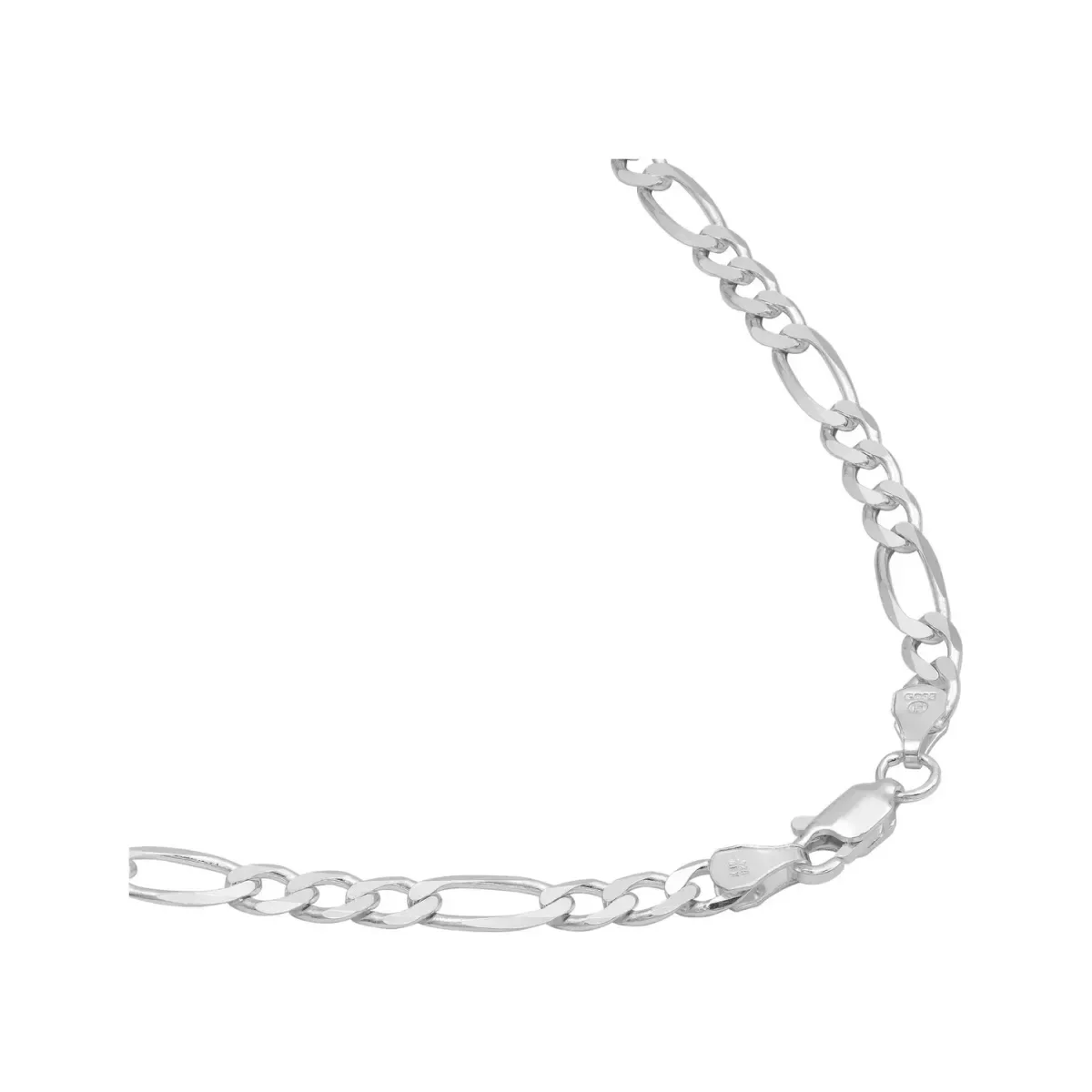 Cadena Plata Ley 925 Figaro 3x1 para Hombre 50cm - Imagen 3