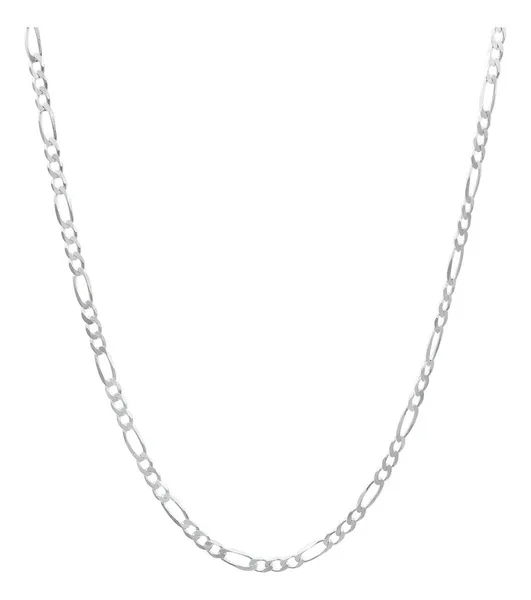 Cadena Plata Ley 925 Figaro 3x1 para Hombre 60cm - Imagen 1