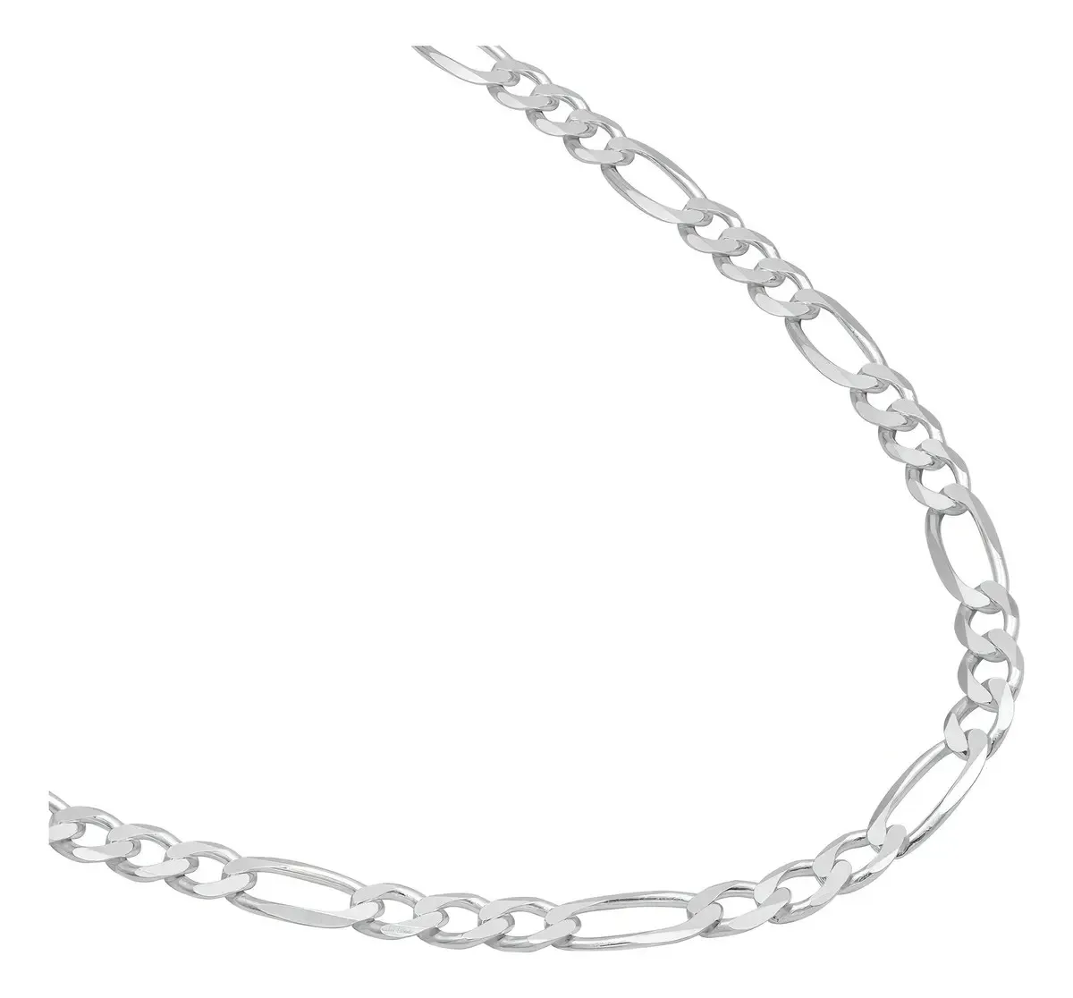 Cadena Plata Ley 925 Figaro 3x1 para Hombre 60cm - Imagen 2
