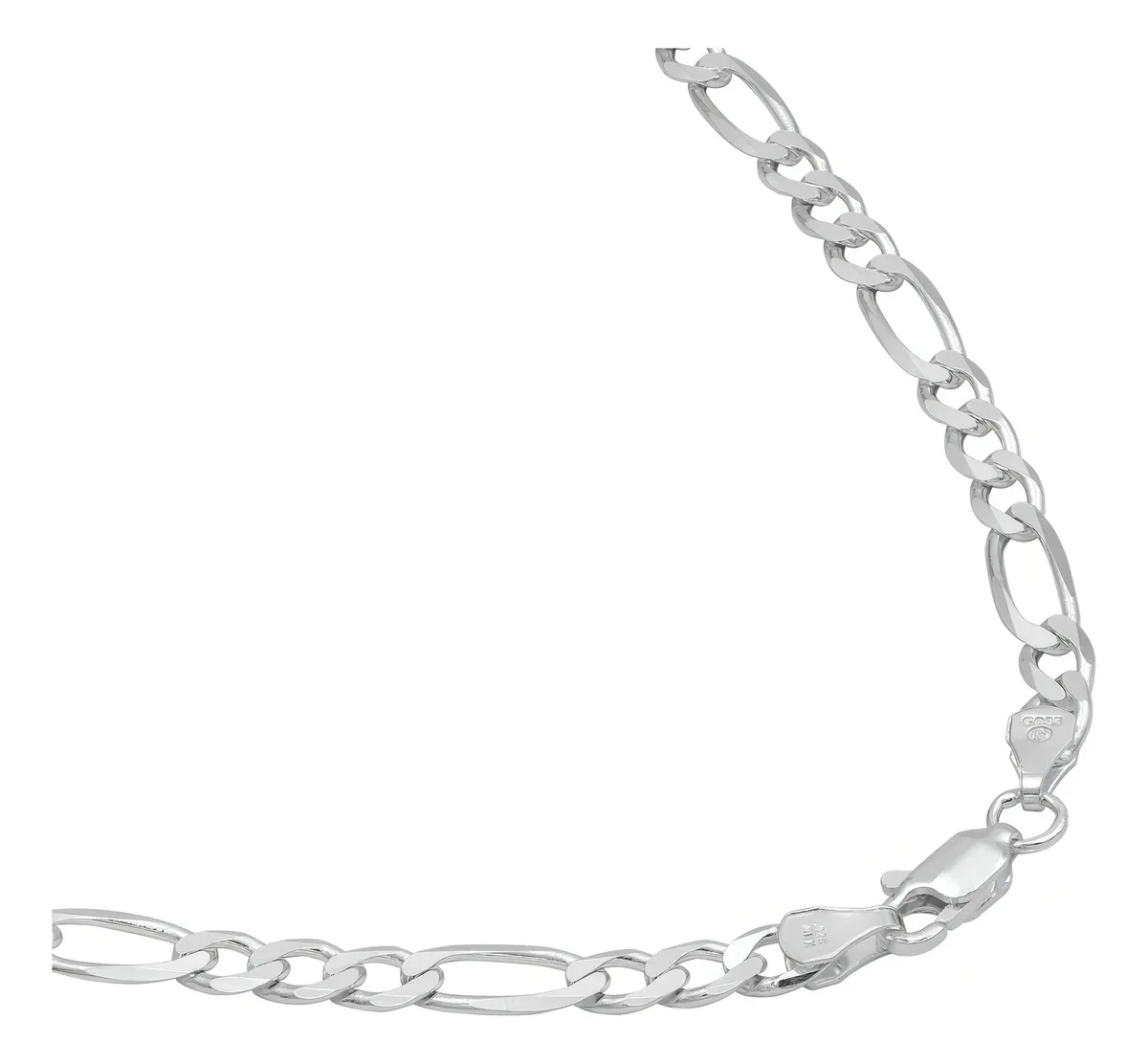 Cadena Plata Ley 925 Figaro 3x1 para Hombre 60cm - Imagen 3