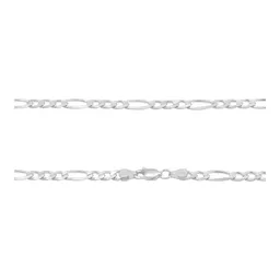 Cadena Plata Ley 925 Figaro 3x1 para Hombre 60cm - Imagen 4