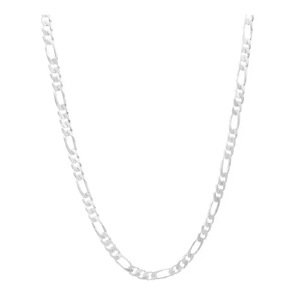 Cadena Plata Ley 925 Figaro 3x1 para Hombre 65cm - Imagen 1