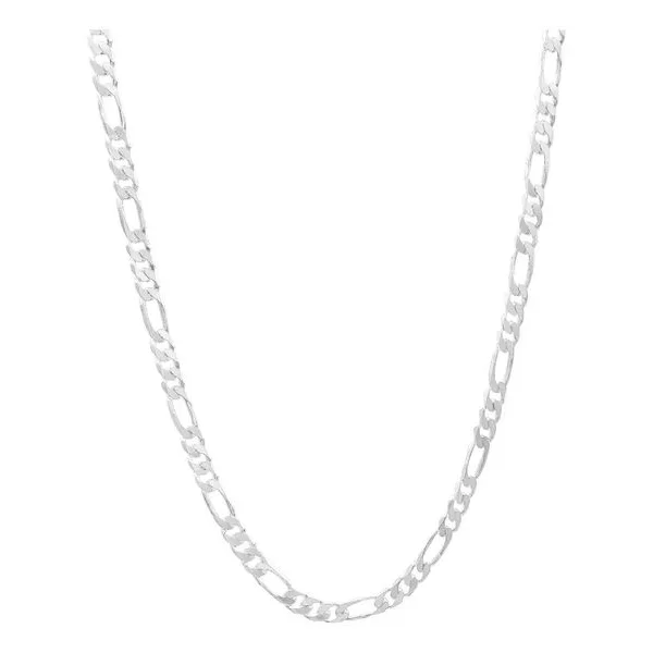 Cadena Plata Ley 925 Figaro 3x1 para Hombre 65cm - Imagen 1
