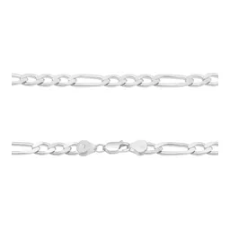 Cadena Plata Ley 925 Figaro 3x1 para Hombre 65cm - Imagen 4