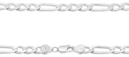 Cadena Plata Ley 925 Figaro 3x1 para Hombre 65cm - Imagen 4