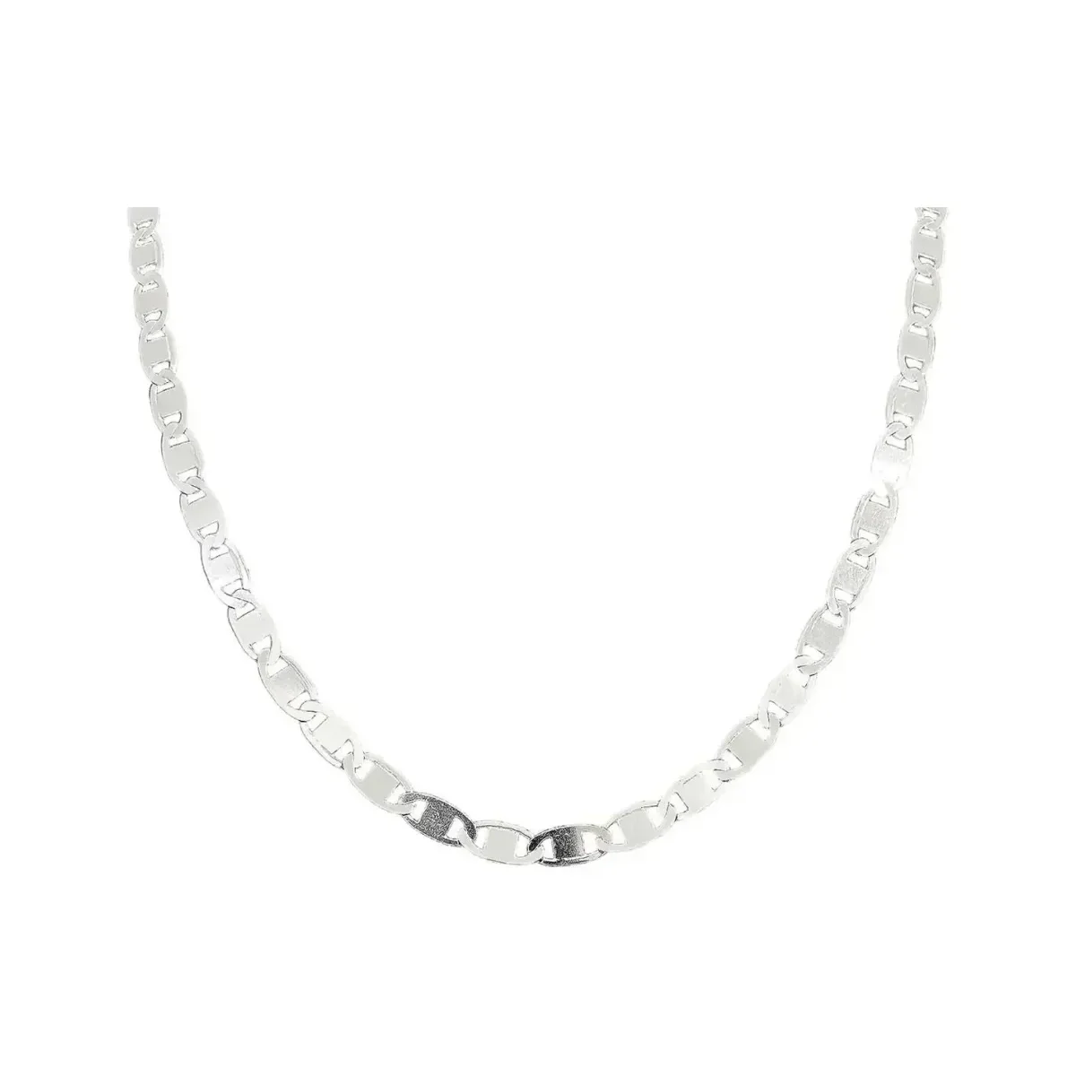 Cadena de plata hombre .925 Marinera 55cm. Collar de plata esterlina, eslabones gruesos, accesorio moderno y duradero para él