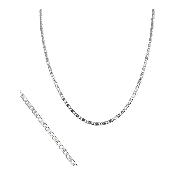 Cadena Plata Ley .925 Marinera Grabada 45 cm Unisex - Imagen 1
