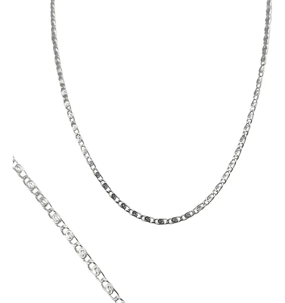 Cadena Plata Ley .925 Marinera Grabada 45 cm Unisex - Imagen 1