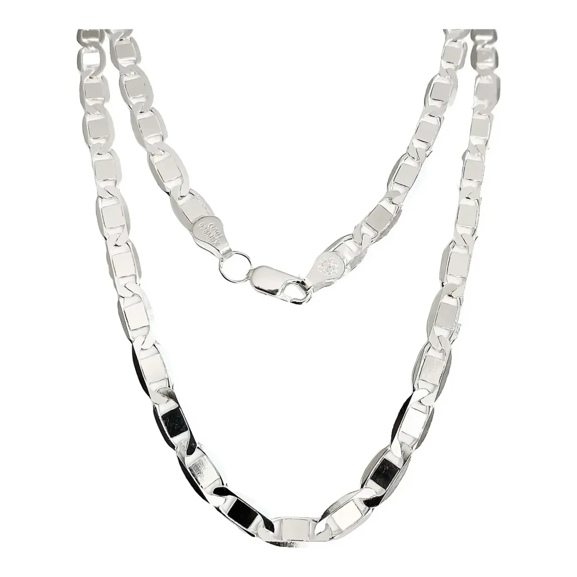 Cadena Plata Ley 925 Marinera para Hombre 70cm Larga Joyaris Joyería Fina Mexicana
