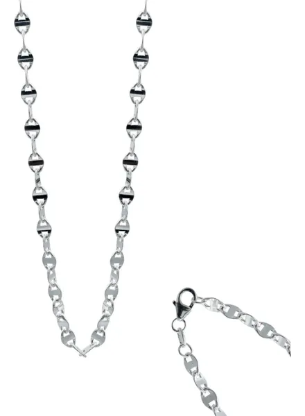 Cadena Plata Ley .925 Marinera Italiana 50cm para Hombre y Mujer - Imagen 1