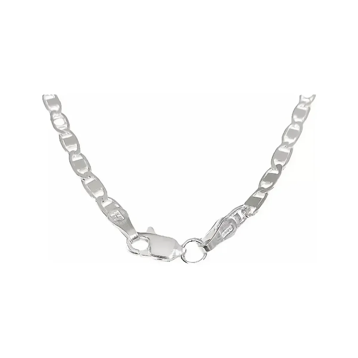 Cadena Plata Ley 925 Marinera Lisa 55 Cm para Hombre y Mujer - Imagen 2