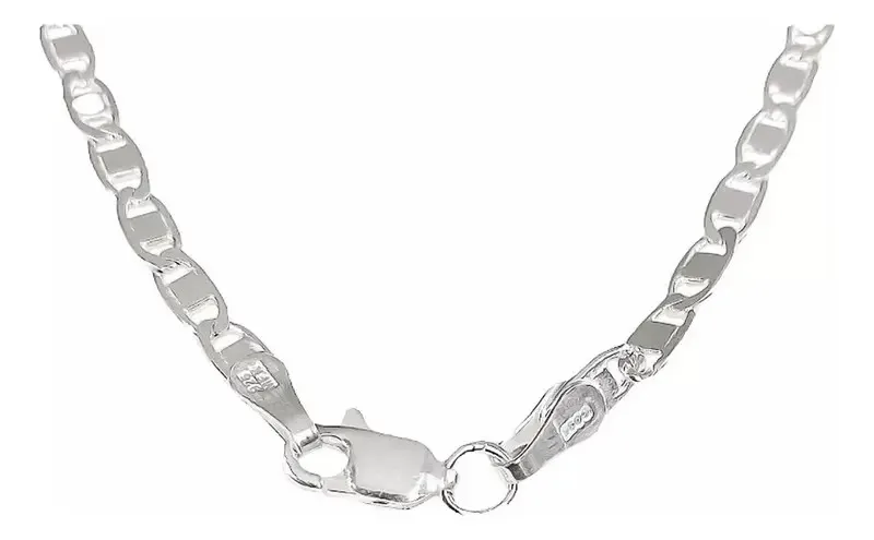 Cadena Plata Ley 925 Marinera Lisa 55 Cm para Hombre y Mujer - Imagen 1