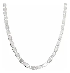 Cadena Plata Ley 925 Marinera Lisa 55 Cm para Hombre y Mujer - Imagen 3