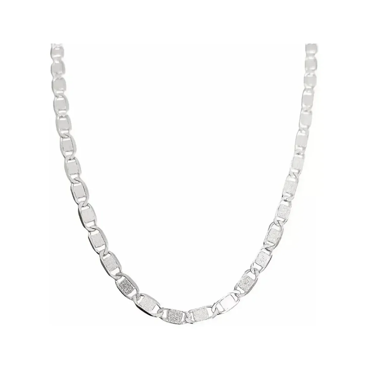 Cadena Plata Ley 925 Marinera Lisa 55 Cm para Hombre y Mujer - Imagen 3
