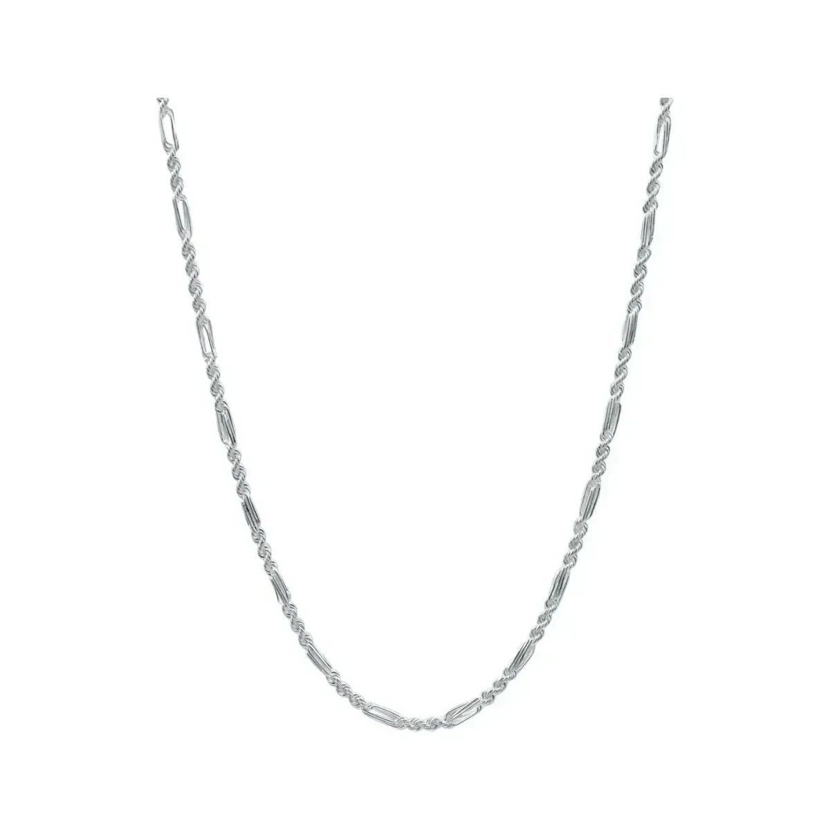 Cadena Torsal Figaro Italiana Plata .925 50cm - Imagen 1