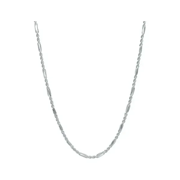 Cadena Torsal Figaro Italiana Plata .925 50cm - Imagen 1