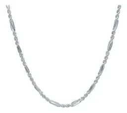 Cadena Torsal Figaro Italiana Plata .925 50cm - Imagen 2