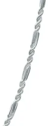 Cadena Torsal Figaro Italiana Plata .925 50cm - Imagen 3