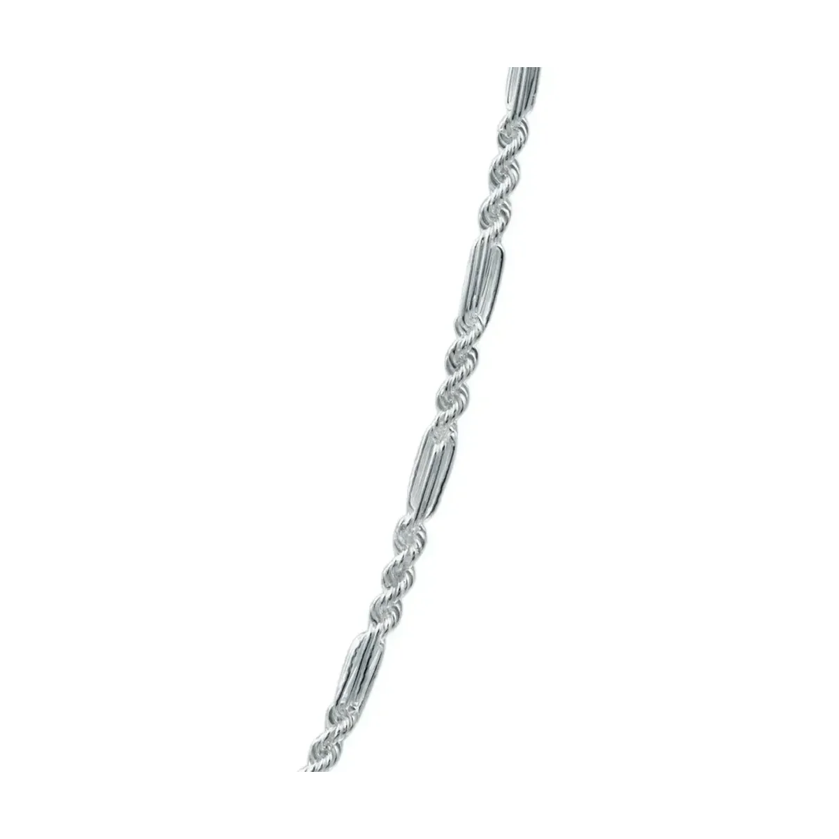 Cadena Torsal Figaro Italiana Plata .925 50cm - Imagen 3
