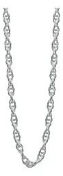 Cadena Torsal Italiana Plata Ley 925 para Dije Mujer 45cm - Imagen 3