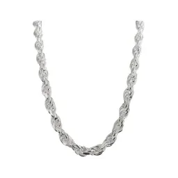 Cadena Torzal Gruesa Plata Ley .925 de 70cm para Hombre y Mujer - Imagen 2