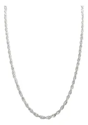 Cadena Torzal Plata 925 55cm para Collar Unisex Estilo Italiano - Imagen 2