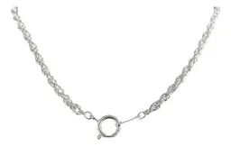 Cadena Torzal Plata 925 55cm para Collar Unisex Estilo Italiano - Imagen 3