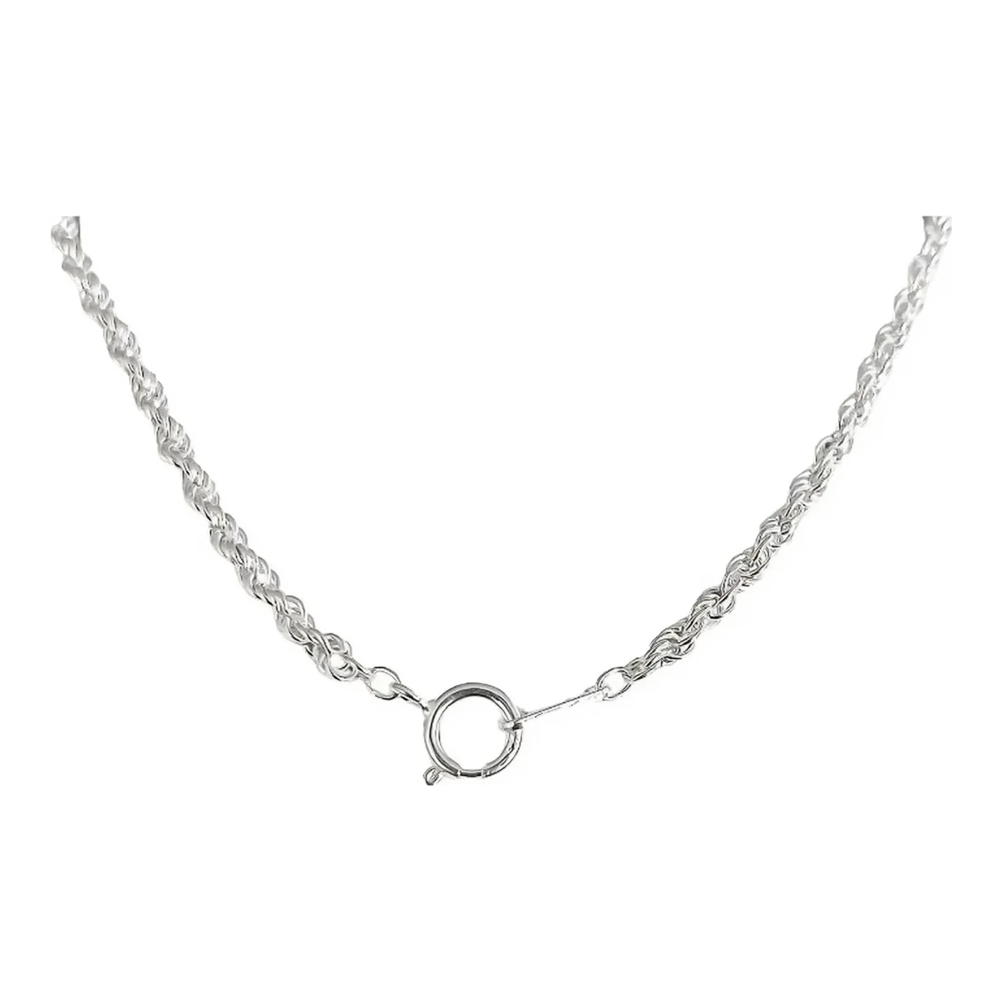 Cadena Torzal Plata 925 55cm para Collar Unisex Estilo Italiano - Imagen 3