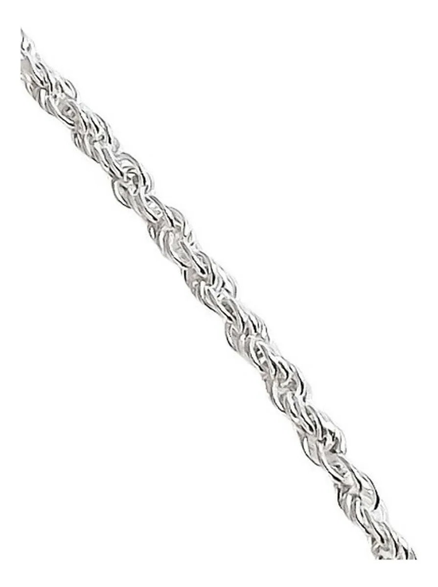 Cadena Torzal Plata 925 55cm para Collar Unisex Estilo Italiano - Imagen 4