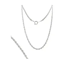 Cadena Torzal Plata 925 55cm Uso Diario Versátil Unisex - Imagen 1