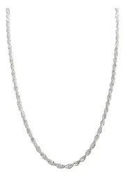 Cadena Torzal Plata 925 55cm Uso Diario Versátil Unisex - Imagen 2