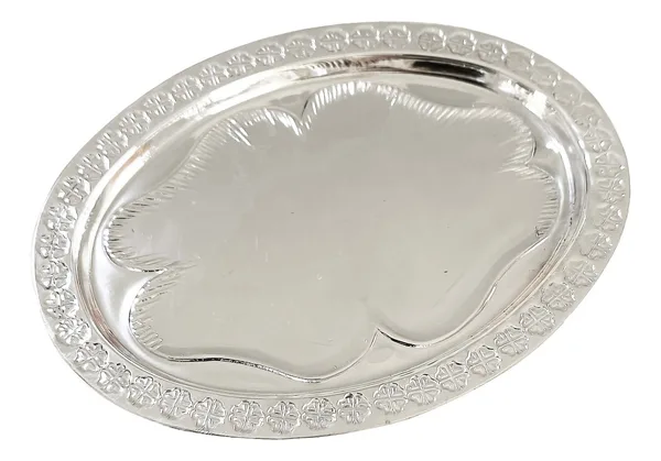 Charola para arras de plata .925 plateado diseno tradicional para bodas — Joyaris