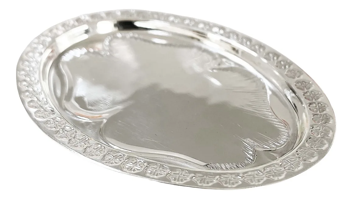 Charola para arras de plata .925 plateado diseno tradicional para bodas — Joyaris
